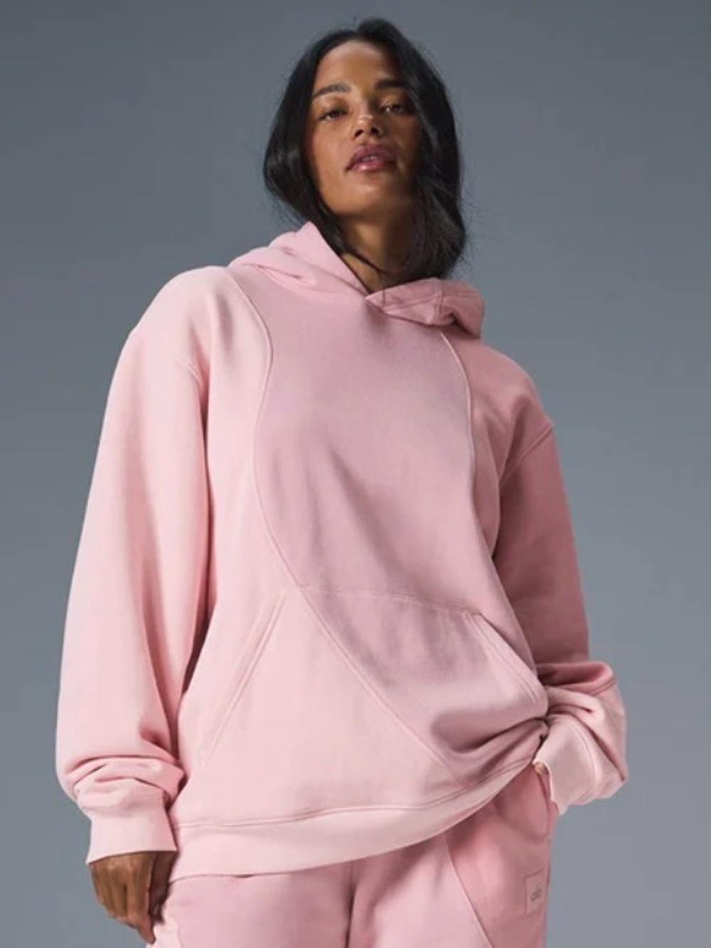 Alo Yoga Make Waves Hoodie pink Colorblock Pullover Size Extra large